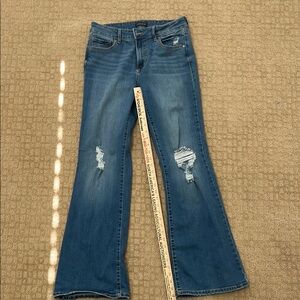 Women's Blue Distressed Jeans